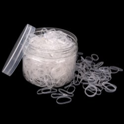 500st hästsvanshållare Elastisk flätning gummiband hårband White