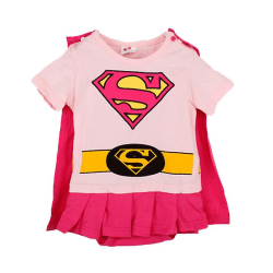 Spädbarn Baby Pojke Flicka Superhjälte Jumpsuit Superman Fancy Costume Party