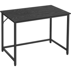 Vasagle työpöytä, pieni tietokonepöytä, toimistopöytä, 50 x 100 x 75 cm, metallirunko, musta
