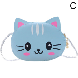 mini Bolsa De Ombro Infantil Com Desenho De Animais Fofos Para Blue cat 14*4*12cm