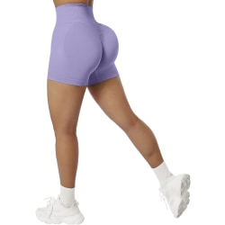 Kvinnor Seamless Booty Shorts Butt Lifting High Waisted Workout Shorts