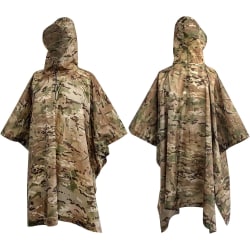 Militär stil Poncho Multi Use Rip-Stop Camouflage Regnrock
