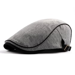 Kvinnor män Baskerhatt 2022 vårsommar mode Bomull Brittisk cap Light gray Adjustable