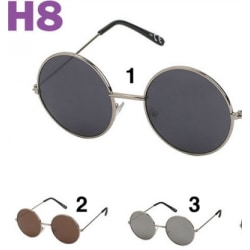 ZTR Solglasögon UV400 CE-Märkta H8 Runda Hippie Välj 3.Spegelglas