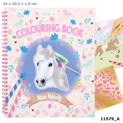 Miss Melody pyssel Häst Colouring Book Färgläggningsbok stickers