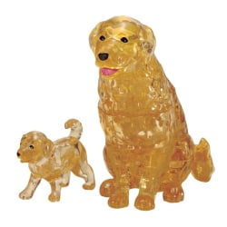 Robetoy Crystal Puzzle Pussel 3D Hund Golden Puppy Valp 44st bit