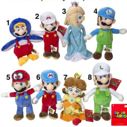 Super Mario Bros Gosedjur mjukisdjur Plush 30cm Välj 6.Mario blå keps