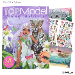 Top Model Pyssel bok Fantasy Stickerworld Lila med 320 stickers