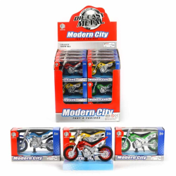 Leksaker 63254 Motorcykel CROSS MC Metall Modern City - 1st Grön