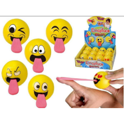 Suntoys Leksaker Emoji Mjuk Flick Fling boll studs mjuk 9cm