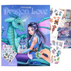 Top Model Pyssel bok Dragon Love Fantasy Stickerworld 104 sticke