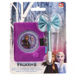 ZTR DISNEY Frost Frozen Diary Dagbok Plush LILA med lås och penn