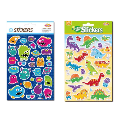 Suntoy Pyssel Leksaker Stickers 2428 Monster/Dinosaurier Glitter