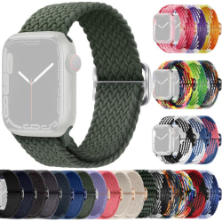 SKALO Flätat tygarmband Apple Watch 42/44/45/49mm - Fler färger Mörkgrön