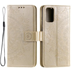 Samsung Galaxy A53 5G Mandala Plånboksfodral - Guld Guld