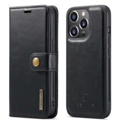 DG MING iPhone 14 Pro 2-i-1 Magnet Plånboksfodral - Svart Svart