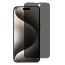 SKALO iPhone 15 Pro Privacy Hærdet Glas Skærmbeskyttelse Black