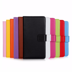 Plånboksfodral Äkta Skinn HTC 10 - fler färger Svart