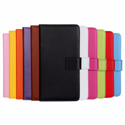Plånboksfodral Äkta Skinn Sony Xperia XZ3 - fler färger Ljusrosa
