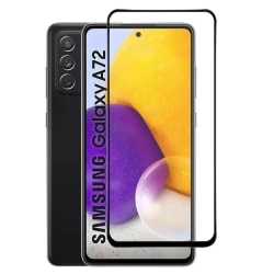 SKALO Samsung A72 Heltäckande Skärmskydd Härdat Glas Svart