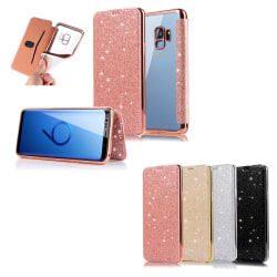 Samsung S9 Plånboksfodral TPU Ultraslim Glitter - fler färger Rosa