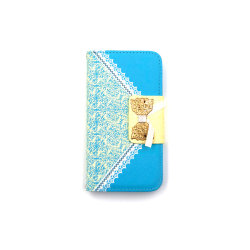 Flower Wallet Plånboksfodral Samsung S6 - fler färger Blå