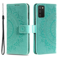 Samsung A02s / A03s Mandala lompakkokotelo - turkoosi Turquoise