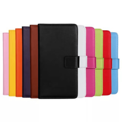 Plånboksfodral Äkta Skinn iPhone 8 - fler färger Svart