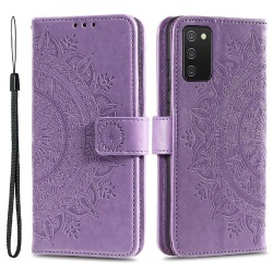 Samsung A02s / A03s Mandala lompakkokotelo - violetti Purple
