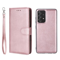 Magneettinen kuori / lompakko "2 in 1" Samsung A52 / A52S - Ruusukulta Pink gold