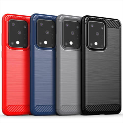 Iskunkestävä Armor Carbon TPU-kotelo Samsung S20 Ultra - enemmän värejä Red