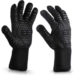 BBQ-handskar 1 par, värmebeständiga ugnsvantar upp till 932°F Universal matlagningshandskar för grillning och ugn, par grillhandskar