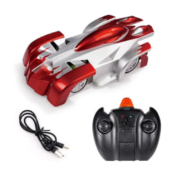 Fjärrkontroll bil klättervägg antigravitation tak racing elektrisk leksaksmaskin bil present (röd)