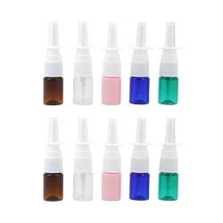10 st 5 ml nässpray påfyllningsbar tom sprayflaska husdjursplastflaska smink vätskeflaska (slumpmässig färg) (8,7 x 2,2 cm)