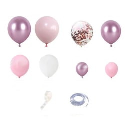 Rosa och lila ballonggirlandskit, ballongbåge för flickor