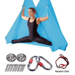 5m Premium Aerial Yoga Hängmatta, Aerial Yoga Set, blå