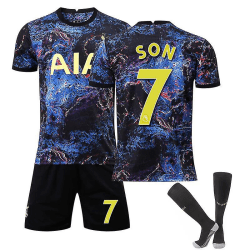 Son #7 tröja Tottenham Hotspur 2122 Fotboll T-shirts Jersey Set m