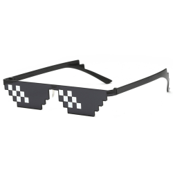 Musta roisto Life Glasses Meme -aurinkolasit pikseli musta