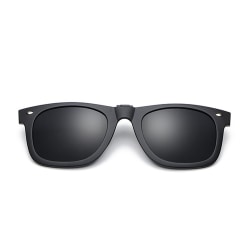 Clip-on Wayfarer Solglasögon Svart - Fäst på befintliga Glasögon svart