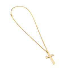 Halsband Kedja med Stort Kors (Guld) guld