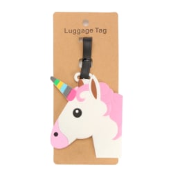 Adres Rod Unicer Bagage Letter Adresse Tag for kuffert Unicorn pink