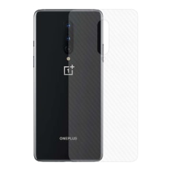 OnePlus 8 Kolfiber Vinyl Skin Dekal Skyddsfilm Baksida Carbon transparent