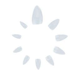 500st Nageltippar Short Stiletto Clear Lösnaglar Akryl Tippar transparent