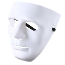 3-pack Vit Mask - Dekorera - Färglägg - Halloween Fest Maskerad vit