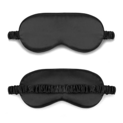 Mjuk Sovmask Ögonmask i Silke Flyg Resor - Svart svart