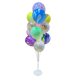 Ballongställ 1,3m - upp till 13 Ballonger transparent