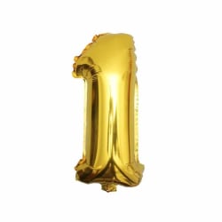 Stor Sifferballong i Guld för Födelsedag Fest 102cm - 1 guld