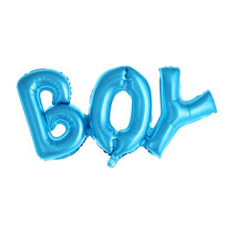Boy Pojke Ballong Baby Shower Gender Reveal Folieballong blå