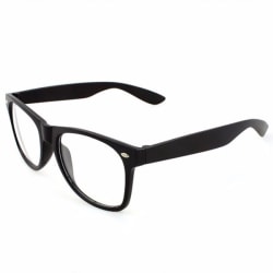 Retro Wayfarer Glasögon Svart Klart Glas utan Styrka svart