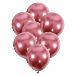 50-pack Ballonger Rosa Röd Metallic Fest Födelsedag 26cm rosa